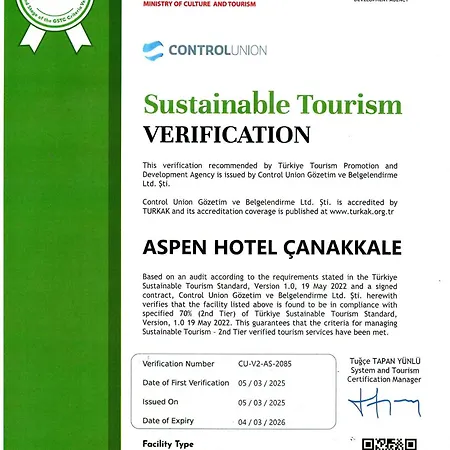 Bosphorus Port Aspen Hotel Çanakkale